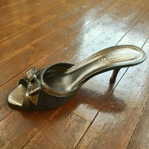 Coach Black mid heel Sandal